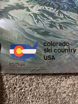 Vintage 1972 Hal Shelton Ski Colorado Poster Vail Beaver Creek Aspen Telluride 3