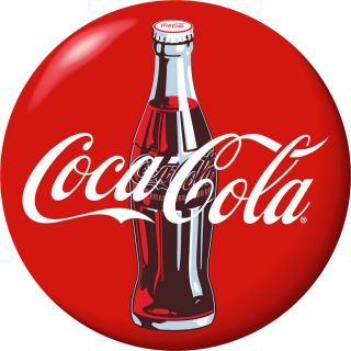 Coca - Cola Bottle Red Disc Decal 24 X 24 Removable Decor Graphic