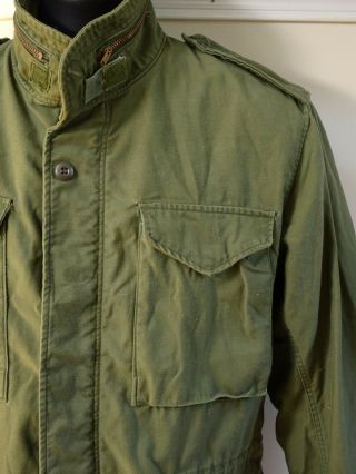 US Military Post Vietnam War M - 65 OD Green Field Jacket Small - Regular 1974 3