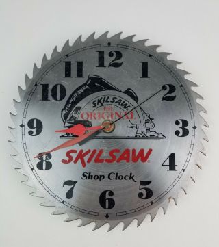 Vintage Skil Saw Blade Shop Metal Wall Clock Not 10 " Blade Needs Work