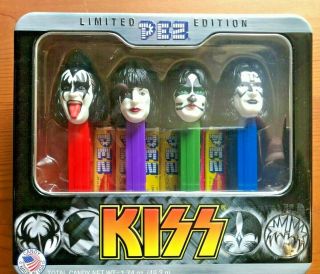 2012 Kiss Limited Edition Pez Dispensers In Collectible Tin