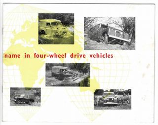 Orig C.  1960s Land Rover Name In Four - Wheel Drive Vehicles 4wd Car Sales Brochure