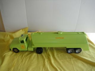 Vintage Tonka 1959 State Hi Way Truck Custom Semi & Gas Tanker Lime Green