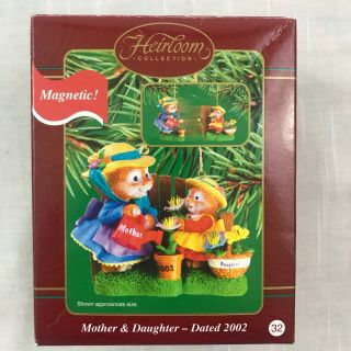 Carlton Cards Heirloom Christmas Ornament " Mother And Daughter " Dated 2002