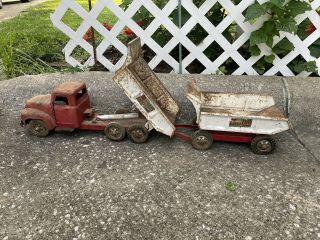 Vintage Buddy L Double - Action Hydraulic Dump Truck 1950 