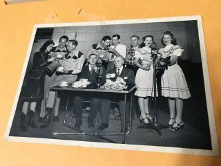 Rk601 1938 Wls Radio History Smile A While Gang Photograph Postcard