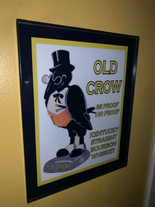 Old Crow Kentucky Bourbon Whiskey Bar Advertising Man Cave Sign