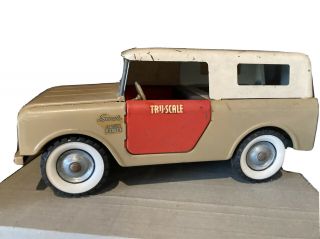 Vintage Tru Scale International Scout Truck,  Pressed Steel Rare Blade Attachm 2