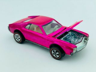 Hot Wheels Redline CUSTOM AMX Hot Pink White Int EX/NM Very 5