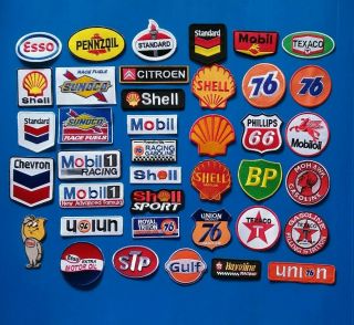 25 Random Gas/oil Easy Sew/iron On 3 /4 Inch Patches