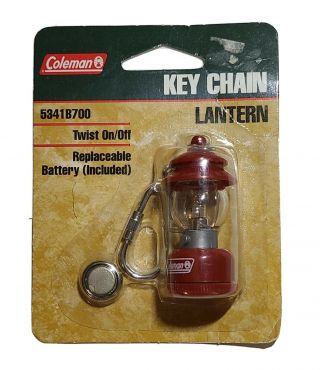 Vintage Coleman Mini Key Chain Lantern - Red - Still In
