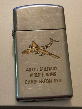 1975 Zippo Lighter 437th Military Airlift Wing Charlestown Afb