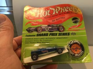 1969 Hot Wheels Redline Lotus Turbine Blue In Blister Pack Bp Moc Unpunched