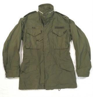 Vintage Vietnam Era Us Army 1967 Military M - 65 Field Coat Jacket