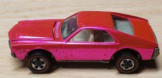 Hot Wheels Redlines Custom Amx - Hot Pink With Metal Badge.  Near