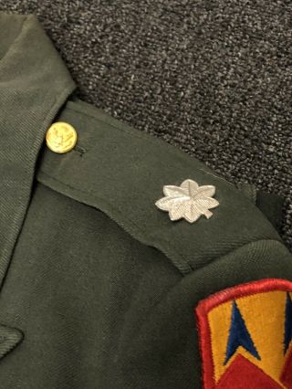 Vintage US Army Green Dress Uniform Jacket Vietnam Era Maple Leaf Pilot 3