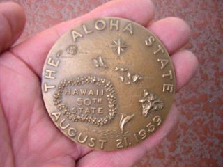 Hawaii Medallic Art Company York 1959 Aloha State Medal Medallion 50th State