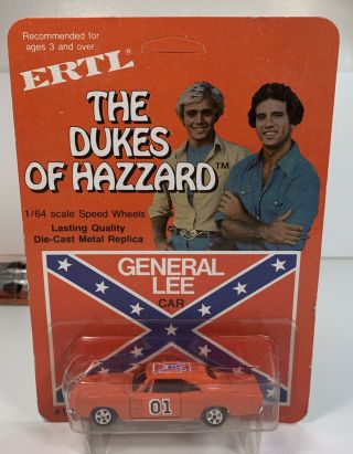 Ertl Dukes Of Hazzard 1/64 General Lee Car Blister Unpunched Card 1981