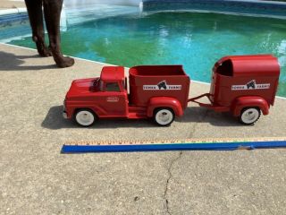 1962 Tonka Farms Horse Truck Step Side Pickup With Trailer Repaint