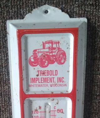 Old International Harvester Dealer Metal Thermometer.  Whitewater,  Wisconsin