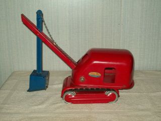 Tonka 1954 1955 Blue & Red 50 Steam Shovel Digger Escavator