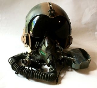 Vtg.  Vietnam War Usaf Air Force Jet Fighter Pilot Helmet W/oxygen Mask Cru - 60/3