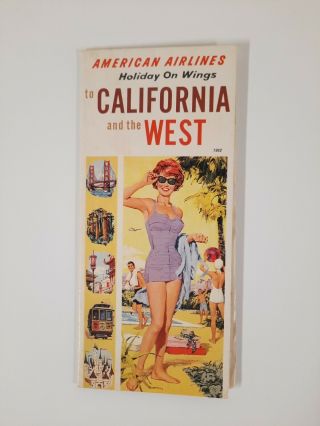 California 1962 Retro Vibes Brochure Travel West Coast American Airlines