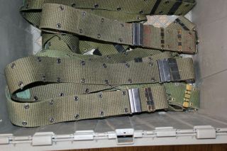 Us Military Issue Vietnam Era Nylon Od Green Pistol Belt Brass Buckle Belt Large