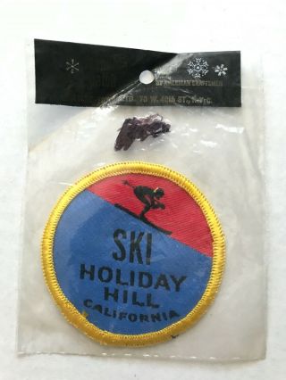 Holiday Hill Mountain High,  Ca Vintage Skiing Patch 2 1/2 " Nos