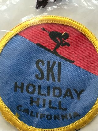 Holiday Hill Mountain High,  CA Vintage Skiing Patch 2 1/2 