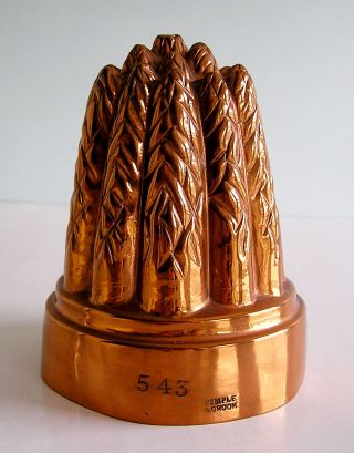 Asparagus Copper Mold 543 Rare Antique/vintage Temple & Crook London 2 Cup