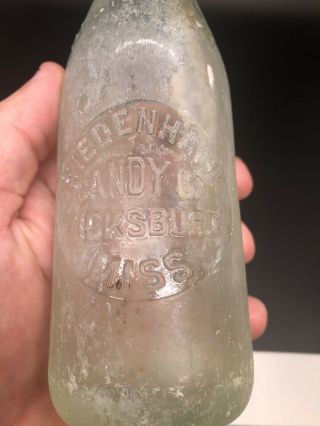 Clear Biedenharn Candy Co.  Bottle Vicksburg Miss Soda Embossed Soda Bottle