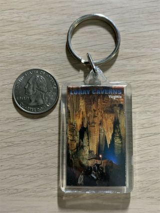 Luray Caverns Virginia Travel Souvenir Plastic Keychain Key Ring 37987
