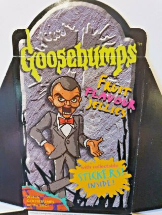 Rare Bonbon Goosebumps Slappy Promo Advertising Fruit Jellies Box & Sticker 1998 3