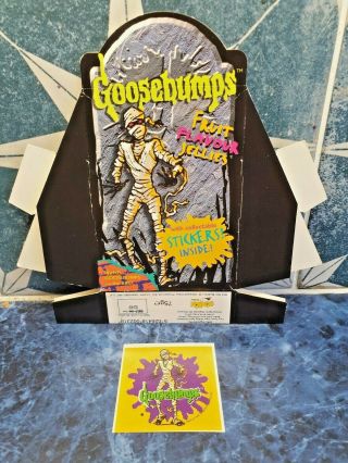 Rare Bonbon Goosebumps Mummy Promo Advertising Fruit Jellies Box & Sticker 1998