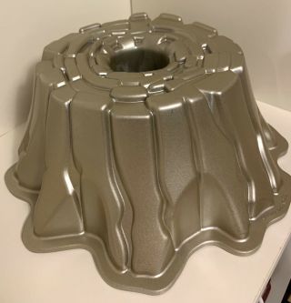 Nordic Ware Stump De Noel Bundt Cake Pan 3d Baking Mold Cast Aluminum 10 Cup