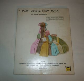 Vtg 1971 Port Jervis Ny Telephone Directory/phone Book Gte W/ Yellow Pages