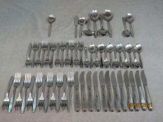 57 Pc International Deluxe Today Stainless Flatware Service For 12,  Serving Pc