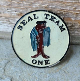 Rare Vietnam War Vintage Seal Team One Beer Can Di Dui Theater Made Pin Insignia