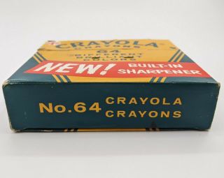 VINTAGE CRAYOLA CRAYONS NO.  64 BOX WITH CRAYONS 1958 3