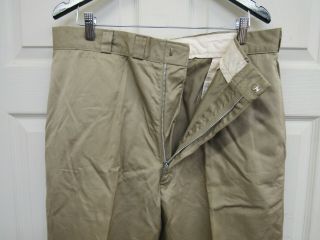 Vietnam Era Us Khaki Chino Trousers Pants 8.  2 Oz Cotton 1967 Dated 38 X 31