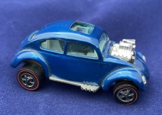 1967 Hot Wheels Redline Blue Custom Volkswagen Vw Bug