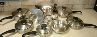 Seal O Matic Thermium Multiplex 14 Piece Waterless Cookware Set Stainless Usa