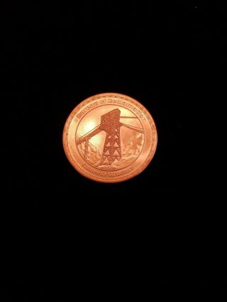 Rare Bureau Of Reclamation Hoover Dam Cable Way Structure 2015 Copper Coin 5000