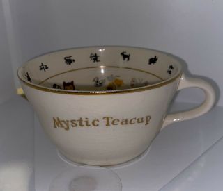 Estate Rare Vintage 1949 Mystic Fortune Telling Porcelain Teacup Tea Cup