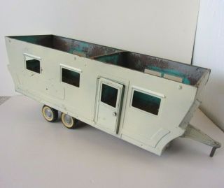 Rare Vintage Steel Nylint Tin Metal Toy Mobile Home Trailer - 21 " Long