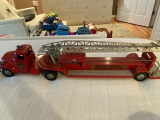 Vintage Tonka No.  5 Aerial Hook And Ladder Fire Engine Or Restore