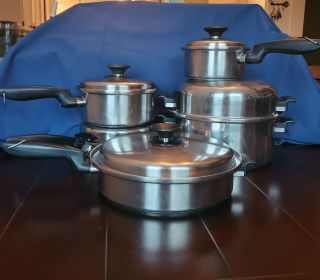 Permanent Multicore 5 Ply Vintage Pans 11 Piece Set From The 1970s