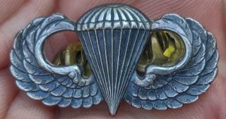 Vietnam Era Airborne Jump Wings Hlp Gi 1/20th Silver Fill His Lord Industries