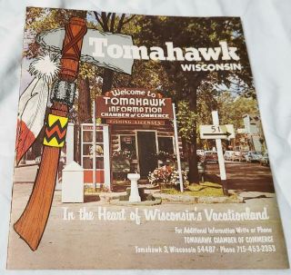 1960s Vintage 16 Page Booklet Tomahawk Wisconsin Promotion